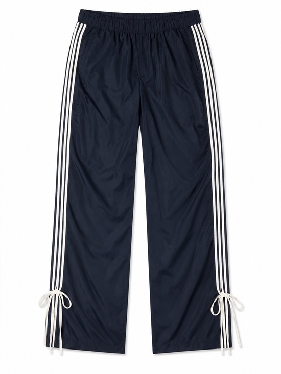 Edikted Pants - Edikted Black Track Pants with Bows